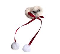 XIAHIOPT Furry Star Hair Clip Lovely Pompoms Heart for Kids Hairpin Sweet Girls Heart Hairpin Accessories for Women