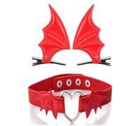 XIAHIOPT Girls Hair Clips Halloween Cosplay Devil Wing Hairpin Headwear Punk Hair Jewelry Unique Black Headwear