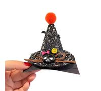 XIAHIOPT Halloween Lace Ribbon Hair Clip Glitter Cone Hat Hair Catch Hair Clip Masquerade Photo Props