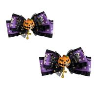 XIAHIOPT Halloween Pumpkin Hair Clips Choker Bowlers Hat Bat Wing for Girls Halloween Devil Wing with Lace Ribbon