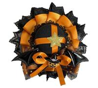 XIAHIOPT Halloween Pumpkin Hair Clips Choker Bowlers Hat Bat Wing for Girls Halloween Devil Wing with Lace Ribbon
