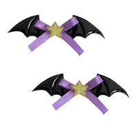 XIAHIOPT Halloween Pumpkin Hair Clips Choker Bowlers Hat Bat Wing for Girls Halloween Devil Wing with Lace Ribbon