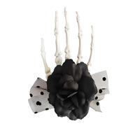 XIAHIOPT Halloween Skull Hair Clip for Women Large Skeleton Hand Hair Pin Female s Flower Side Clip Day of Death Headdress