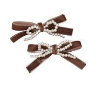XIAHIOPT Pearl Bowtie Hair Clip Sweet Girls Ballet Bowknot Hairpin Hair Styling Accessories for Thin Hair Korean Headdress