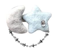 XIAHIOPT Plush Hair Clip Soft Moon Star Chain Hairpins Elegant Hair Grip for Thin Hair Pretty Christmas Ornament