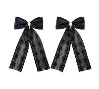 XIAHIOPT Ribbon Bows Hair Clip 2000s Trend Side Clip Bows Lace Large Bowknot Balletcore Large Size Photo Props