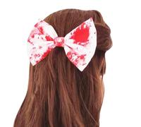 XIAHIOPT Scary Bowknot Hair Clip Duckbill Clip Ghosted Princess for Women Girls Ladies with Bloodstain Headwear