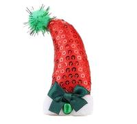 XIAHIOPT Sequins Stuffed Christmas Hat Shape Padded Hair for Hairpin Hat Sewing Supplies Patches Hair Clip