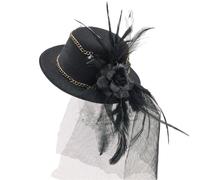 XIAHIOPT Steampunk Top Hat Nonwoven Fabric Victorians Hat Hair Clip with Gear Unisex Costume Fedoras Hat Halloween Party Headwear