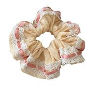 XIAHIOPT Temperament Elastic Hair Scrunchies for Girl Lace Trim Hair Rope Spring Hair Rope for Girl Hair Styling Supply