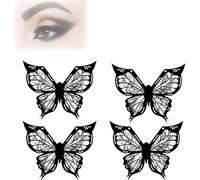 Xiahium Butterfly Eyeliner Stencil, Reusable Flexible Eyeliner Applicators Shaper Tool, Eye Makeup Stencil, Winged Eyeliner Stamp, One Swipe Eyeliner Butterfly Makeup Tool, Black