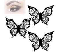Xiahium Butterfly Eyeliner Stencil, Reusable Flexible Eyeliner Applicators Shaper Tool, Eye Makeup Stencil, Winged Eyeliner Stamp, One Swipe Eyeliner Butterfly Makeup Tool, Black