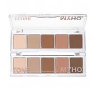 [Xiaipomu]4-Colour Eyeshadow Toffee Soft Brown 02 02# Toffee Brown | 4 neutral brown shades for daily makeup・Blendable formula for natural look・Transparent storage case・Ideal for beginners