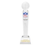 XiaKoMan FFL Crystal Football Trophy Award with 3D Engraving Athlete Goat Color Printing Fantasy Football League Champions gitts