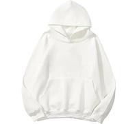 XIALIN Women Hoodies Oversized Fleece Long Sleeve Comfy Casual Basic Pullover Sweatshirts (UK, Alpha, L, Regular, Regular, White)
