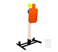 XIALUO AR500 Steel Hostage Reactive Shooting Target 12×20 inches 1/2 inch Thick Stand System with 2x4 Steel Target Hanger and Double T Shaped Adjustable Base Stand kit