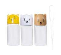 Xialuwy 3pcs Mini Condiment Squeeze Bottles - Travel Squeeze Bottle Set For Lunch Box | Portable Food Safety, Refillable Honey Salad Containers Bottles For Maple Sugar, Barbecue, Sauce