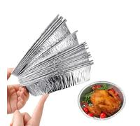 Xialuwy 50x Barbecue Drip Pans 8 and 9 Inch Tin Foil Baking Trays Dispos-able Aluminum Foil BBQ Drip Pans 4cm Round Aluminium Containers for Oven Baking Roasting Broiling Cooking Food Storage