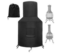 Xialuwy Chimenea Fire Pit Covers | Chimney Covers Waterproof Outdoor Chiminea Protective Covers | Anti-UV Heavy Duty Garden Patio Heater Covers | 420D Oxford Cloth | With Drawstring Bag 25x48in