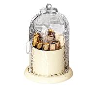 Xialuwy Concealed Toothbrush Holder, Covered Makeup Brush Holder With 360° Rotating Sliding Lid, 7 Slots Bathroom Organizer Waterproof Dustproof Beauty Cosmetics Brushes Storage For Vanity Bathroom