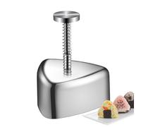 Xialuwy Triangle Rice Ball Mold, Sushi Mold Stainless Steel Triangle O-ni-gi-ri Press Tool, Non-Stick O-ni-gi-ri Molds Sushi Making Tool for Home Kitchen
