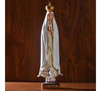 Xialuwy Virgin Mary Our Lady Of Fatima Statue, Resin Grace Blessed Virgin Mary Statue Religious Figurine Sculpture, Magnificent Workmanship Crafted In Great Detail For Home Decorations - 21cm