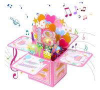 Xialvyu 3D 18th Birthday Card with Music and Blowable LED Lights Candle