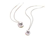 Xiamenzcx Paw Prints on My Heart Necklace - Custom Laser Engraved Pet Portrait & Name Memorial - Cherished Keepsake for Grieving Pet Owners - Premium Quality