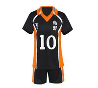 XIAMUSZ Haikyuu Karasuno High School Uniform Halloween Cosplay Costume Shorts Shirt - - Medium