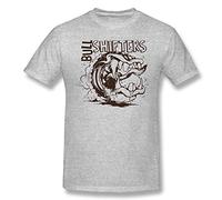XIAN Left 4 Dead T Shirt Bull Shifters T-Shirt Print Short Sleeve Tee Shirt Oversized Cute Casual 100% Cotton Man Tshirt Grey L