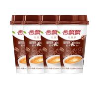 Xiang Piao Piao Classic Coffee Flavour Instant Milk Tea, 80g Single Serve Cup with Chewy Coconut Jelly, Classic Chinese Style Quick Brew Hot Drink, Pack of 4