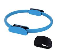 Xiang Ru Pilates Ring Magic Circle, 14 Inch Double Handle Fitness Yoga Circle for Home Exercise Strength Training Weight Loss Blue
