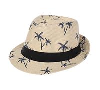 Xiang Ru Trendy Panama Fedora Hats for Men Women, Unisex Manhattan Braid Straw Short Brim Jazz Cap Trilby Beach Sun Hat