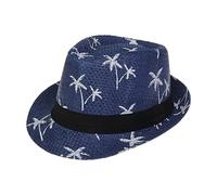Xiang Ru Trendy Panama Fedora Hats for Men Women, Unisex Manhattan Braid Straw Short Brim Jazz Cap Trilby Beach Sun Hat
