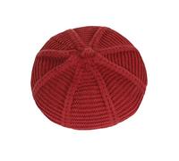 Xiang Ru Warm Fall Winter Pure Color Pumpkin Beret Hat Unisex Beanie Cap Burgundy