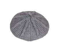Xiang Ru Warm Fall Winter Pure Color Pumpkin Beret Hat Unisex Beanie Cap Grey
