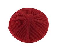 Xiang Ru Warm Fall Winter Pure Color Pumpkin Beret Hat Unisex Beanie Cap Red