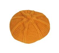 Xiang Ru Warm Fall Winter Pure Color Pumpkin Beret Hat Unisex Beanie Cap Yellow