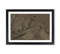 Xiang Shengmo Oriental Gathering Framed Print | A2 Black Framed Wall Art | Ready to Hang | Modern Nature Picture | Living Room Bedroom Lounge Office