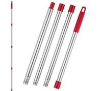 XIANGBIN 1 PCS Spin Mop Handle Replacement Compatible with Vileda EasyWring Spin Turbo, Four Section Adjustable 15 to 58 Inch Stick Only for Cleaning Floors (American Thread)