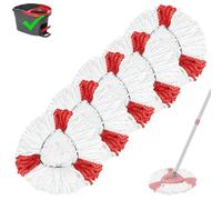 XIANGBIN Mop Replacement Heads Compatible with Vileda 2-in-1 Turbo Mop Head Replacement, Easy-to-Use Cleaning Refills for Efficient Floor Cleaning (Red)