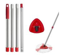 XIANGBIN Spin Mop Head Replacement Set Compatible with Vileda Turbo Microfibre,1 Handle+1 Base Great for Bathroom floors and Cleaning the House