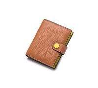 XIANGFANSQ Purses For Women Cow Leather Women's Wallets With Coin Pocket Short Purse Function Bifold Short Genuine Leather Ladies Card Holder Wallet (Color : Brown)