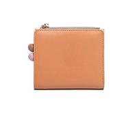 XIANGFANSQ Purses For Women Small Purse Cute Female Student Short Paragraph Two New Ultra-thin Fashion Simple Folding Purse (Color : Brown)
