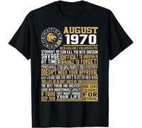 XiangGuFeiNiuWei New Limited Born August 1970 Shirt, 50th Birthday Great T-Shirt S-3XL O-Neck Unisex Short Sleeve T-Shirt Black XL