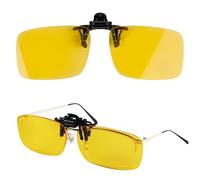 XiangJunly Polarised Anti-Dazzle Clip-on Night Driving Glasses, Photochromic Polarized Anti-Glare Night Vision, Clip-on Sunglasses for Women Men, UV400 Day Clear Vision