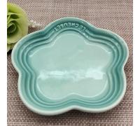 XIANGKANXUE Plum Blossom Small Plate 5.5Inches 14cm Rainbow Sauce Plate Flower Shaped Pet Gradual Spike Bone Plate Tableware Ceramic Dishs