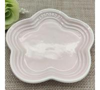 XIANGKANXUE Plum Blossom Small Plate 5.5Inches 14cm Rainbow Sauce Plate Flower Shaped Pet Gradual Spike Bone Ceramic Dish