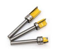 Xianglaa-top bearing router bit, 1PC 6mm Shank Template Trim Hinge Router Bit Straight End Mill Trimmer Cleaning Flush Trim Tenon Cutter