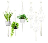 XIANGLONGY Macrame Plant Hangers 6 Pack, Indoor Outdoor Hanging Pot Holders